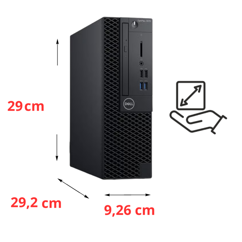 Dell Optiplex 3070 SFF Core i3-9100 3.60 GHz- RAM 16 Go - SSD 250 GO Bon état -  reconditionné disponible sur PC-PORTABLE.NET