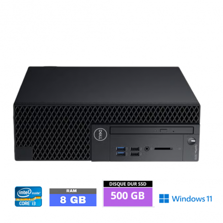 Dell Optiplex 3070 SFF Core i3-9100 3.60 GHz- RAM 8 Go - SSD 500 GO - WINDOWS 11- N°020426090 - GRADE B