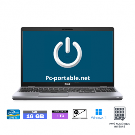 DELL PRECISION 3550 Core i5-10310U RAM 16 GO - SSD 1TO - WINDOWS 11- N°2304262 - GRADE B