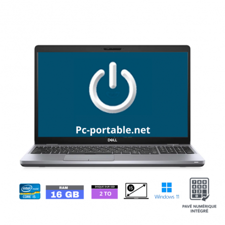 DELL PRECISION 3550 Core i5-10310U RAM 16 GO - SSD 2 TO - WINDOWS 11- N°2304269 - GRADE B