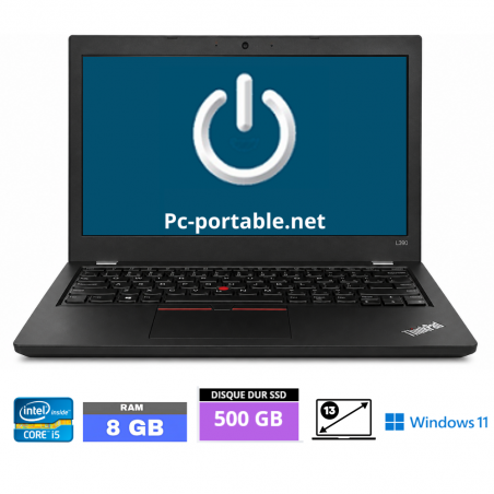 LENOVO THINKPAD L390 I5 - RAM 8  Go - SSD 500 GO - WINDOWS 11- N°0505261 - GRADE B