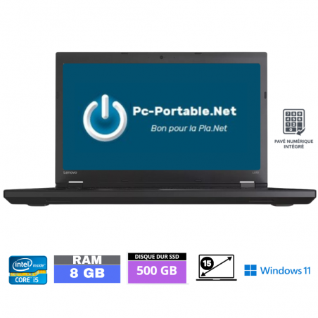 LENOVO L570 I5 - RAM 8  Go - SSD 500 GO - WINDOWS 11- N°02605261 - GRADE B