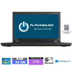 LENOVO L570 I5 - RAM 32 Go...