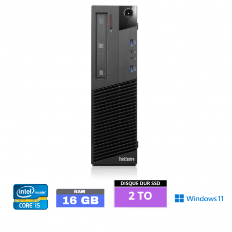 LENOVO M83 SFF COREI5  - RAM 16  Go - SSD 2 To - WINDOWS 11- N°0406260 - GRADE B