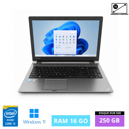 TOSHIBA portégé Z50-CI5 RAM 16Go - SSD 250- WINDOWS 11- N°260713005- GRADE B