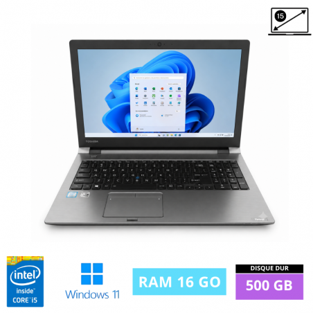 TOSHIBA portégé Z50-CI5 RAM 16Go - SSD 500- WINDOWS 11- N°260713006- GRADE B