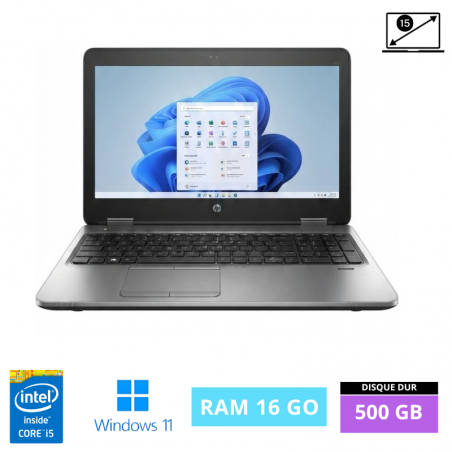 HP 650 G2 RAM 16Go - SSD 500 GO- WINDOWS 11- N°260715013- GRADE B