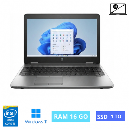 HP 650 G2 RAM 16Go - SSD 1To- WINDOWS 11- N°260715014- GRADE B
