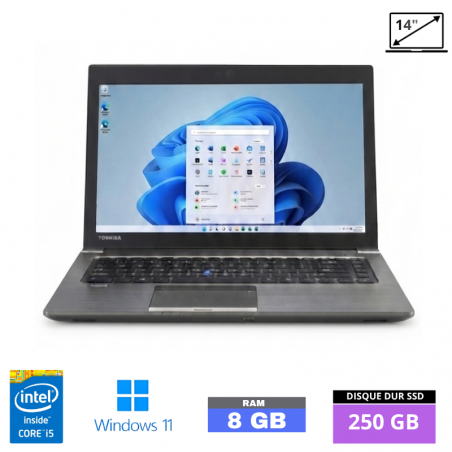 TOSHIBA Portégé Z40 CI5 RAM 8Go - SSD 250 GO- WINDOWS 11- N°260716001 GRADE B