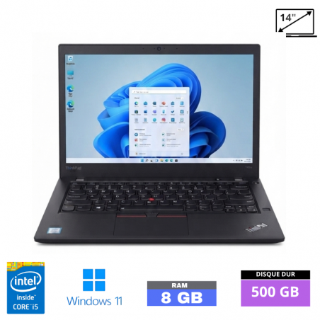 Lenovo ThinkPad T460s Core i5 - SSD 500 GO - 8Go RAM  sous Windows 11  - N°26072002- GRADE B