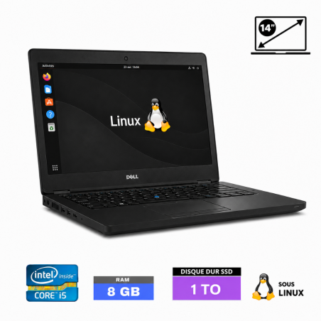 DELL LATITUDE E5470 CORE I5 - RAM 8 Go - SSD 1To - sous linux- N°3007263 - GRADE B