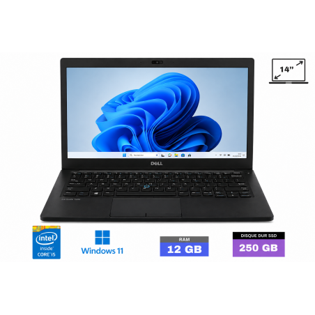 DELL 7480 Core i5 - Windows 11 - SSD 250 GO  - Ram 12 Go  - N°260824001- GRADE B