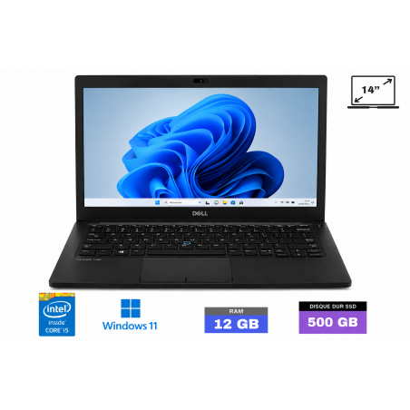DELL 7480 Core i5 - Windows 11 - SSD 500 GO  - Ram 12 Go  - N°260824002- GRADE B