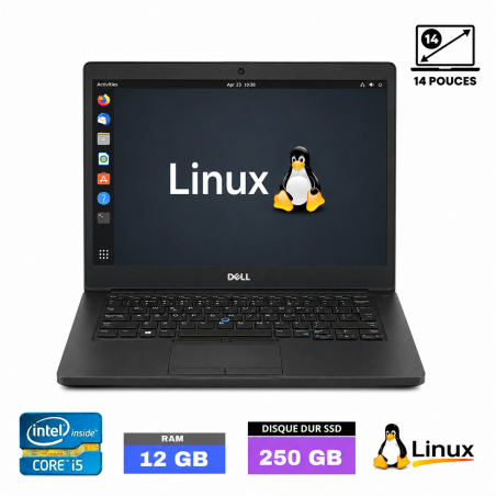 DELL LATITUDE 7470  CORE I5 - RAM 12Go - SSD 250GB - sous linux- N°25082601- GRADE B