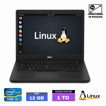DELL LATITUDE 7470  CORE I5 - RAM 12Go - SSD 1TO - sous linux- N°25082603- GRADE B
