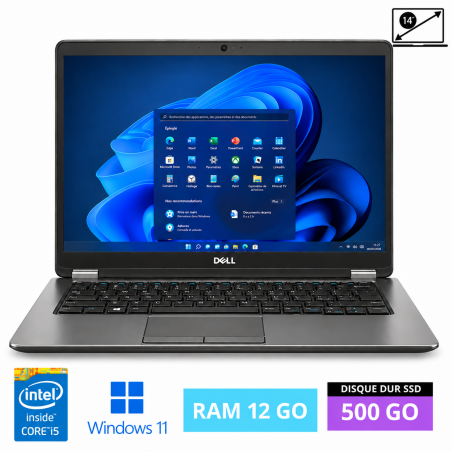 DELL E7440  I5   RAM 12  Go - SSD 500 Go - WINDOWS 11- N°0220926097 - GRADE B
