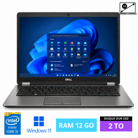 DELL E7440  I5   RAM 12  Go - SSD 2 To - WINDOWS 11- N°0220926099 - GRADE B