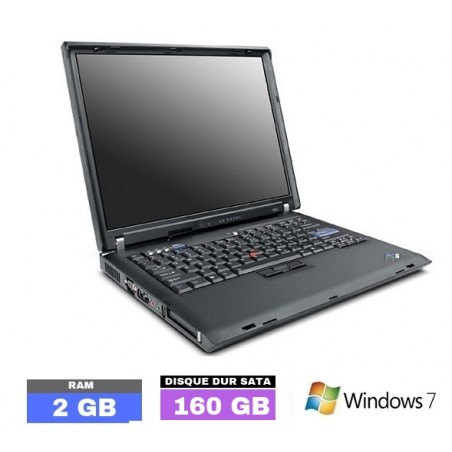 LENOVO R60 sous Windows 7 PRO - Ram 2 Go- N°032701 - GRADE B