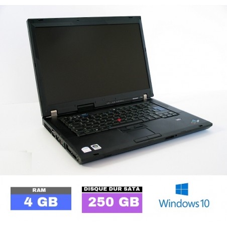 LENOVO THINKPAD R61 sous Windows 10 - Ram 4 Go- N°040202 - GRADE B