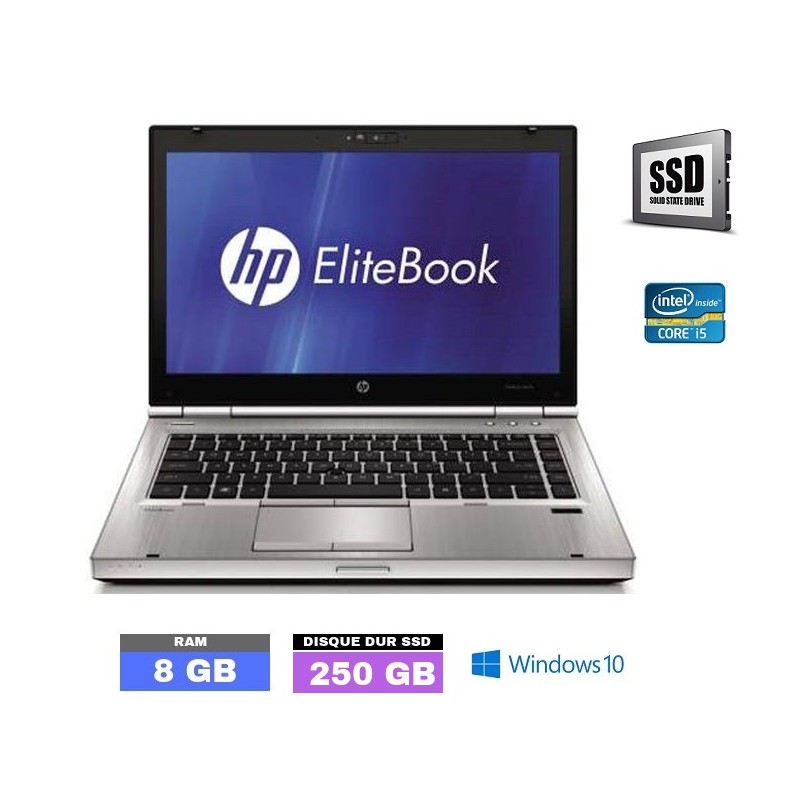 HP Elitebook 8470P Core i5 - 8 Go RAM - SSD 1 TO - Windows 10 - N°130905 -  GRADE B