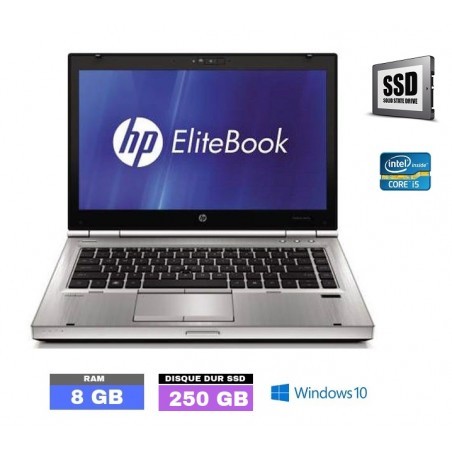 HP Elitebook 8470P Core i5 - 8 Go RAM - SSD - Windows 10  - N°072512 - GRADE B