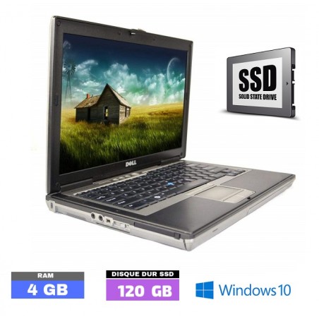 DELL D630 Windows 10 PRO - SSD - Ram 4 Go- N°120502