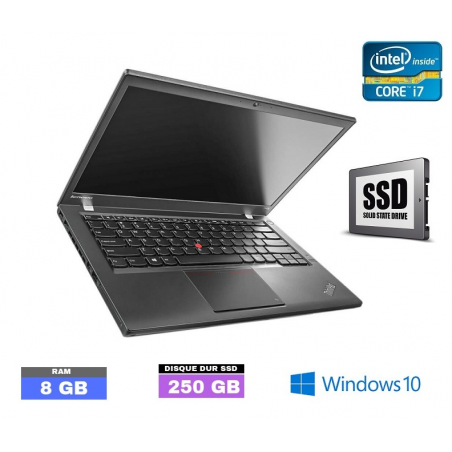 LENOVO T440 Core I7 - Windows 10 - SSD 250 go - Ram 8 Go- N°011370 - GRADE B