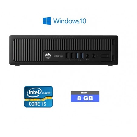 UC HP  ELITEDESK 800 G1 SFF -  Windows 10 - Core I5 - Ram 8 Go - N°011460 - GRADE B