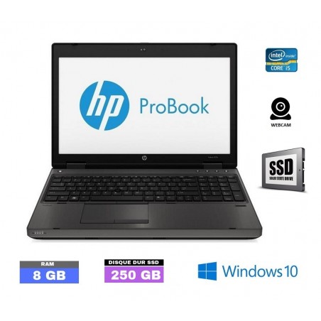 HP PROBOOK 6570B  - Windows 10 - SSD 250 Go - Core I5 - Ram 8 Go - N°011540
