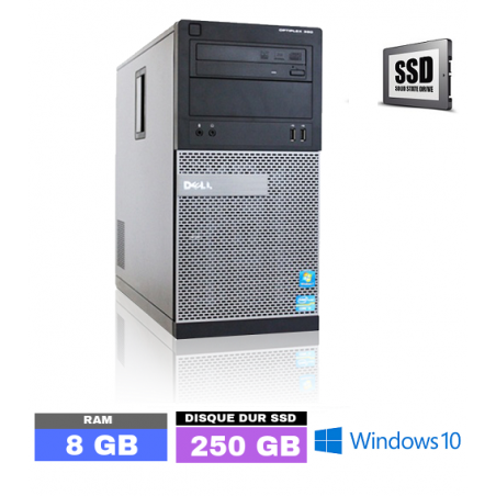 UC DELL OPTIPLEX 390 Sous Windows 10 - SSD - Core I3 - Ram 8 Go - N° 103110 - GRADE B