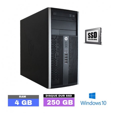 HP COMPAQ 6000 Pro MT  Windows 10 - SSD - 4 Go RAM - N°030420 - GRADE B
