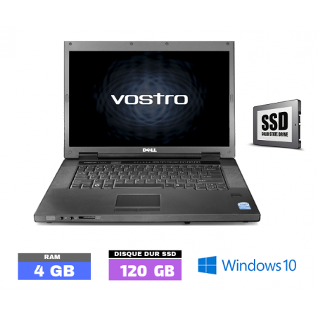 DELL VOSTRO 1510 sous Windows 10 - SSD - Ram 4 Go - N°030990 - GRADE B