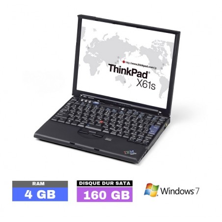 Lenovo Thinkpad X61S sous Windows 7 - Ram 4 Go- N°040430 - GRADE B