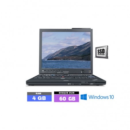 Lenovo Thinkpad X61 sous Windows 10 - Ram 4 Go - SSD - N°072001 - GRADE B