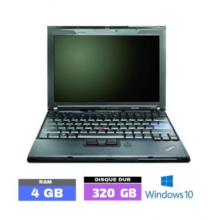Lenovo Thinkpad X200 sous Windows 10 - Ram 4 Go  - N°090401 - Grade B