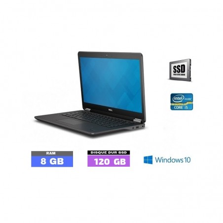 DELL E7450 - Windows 10 - SSD- Core I5 - Ram 8 Go - N°090901 - Grade D