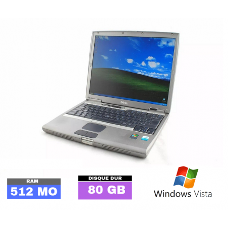 DELL LATITUDE D600 sous Windows VISTA - Ram 512 Mo - N°031306 - GRADE B