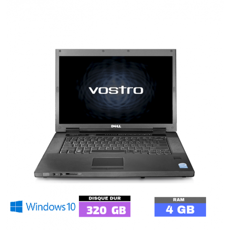 DELL VOSTRO 1510 sous Windows 10 - HDD 320 - Ram 4 Go - N°100702 - GRADE B