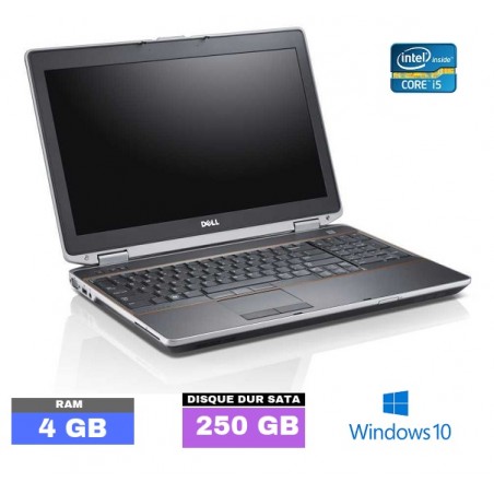 DELL E6230 Sous Windows 10 - GRADE D - Core I5 - Ram 4 Go  N° 102010