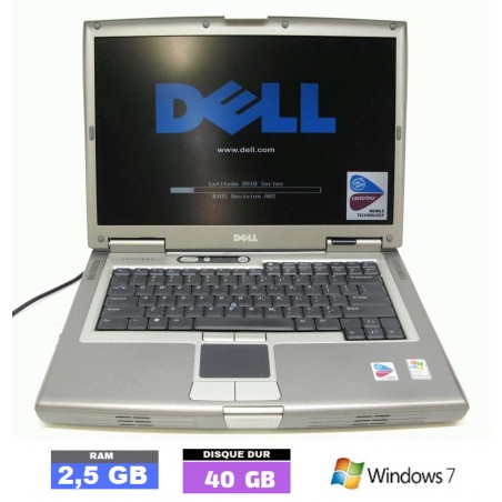 PC Portable DELL LATITUDE D810  - GRADE D - Sous Windows 7 - Ram 2 go - N° 102910
